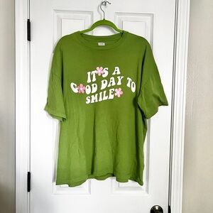 Cotton On Green 'It's a Good Day to Smile' Graphic Tee